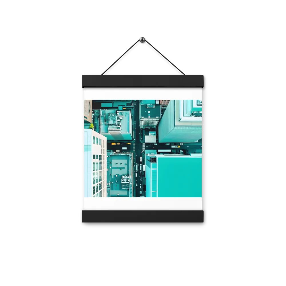 Urban Geometry: Aerial Perspective | Poster With Black Wood Hanger | 8″×10″