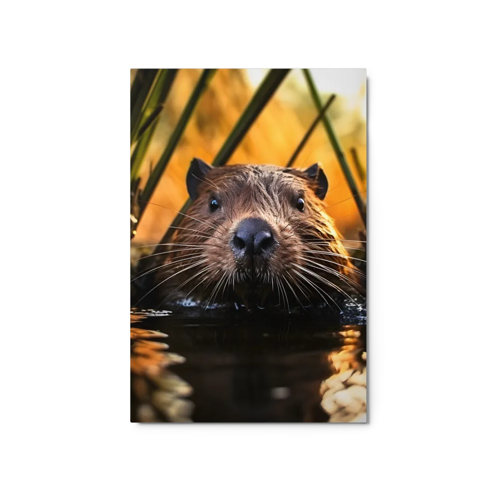 Beaver Serenity: A Natural Portrait | Metal Print | 20″×30″