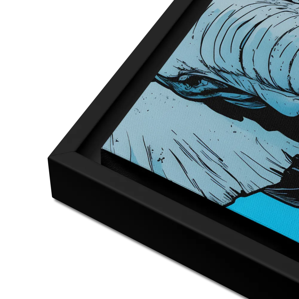 Majestic Presence: The Elephant | Canvas with Black Frame | 16″×16″