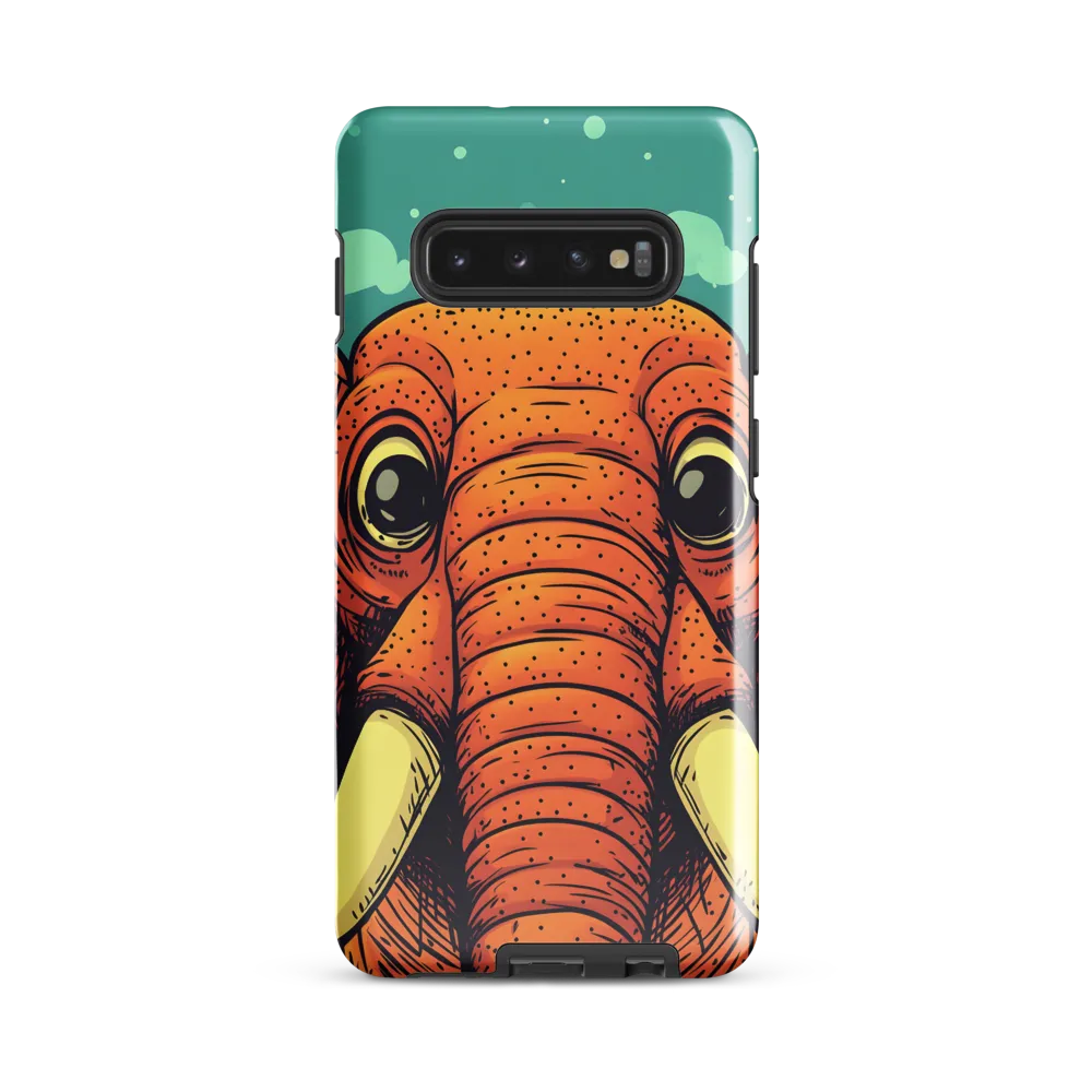 Whimsical Majesty: The Playful Elephant | Phone Case |  S10 Plus | Tough Case | Glossy