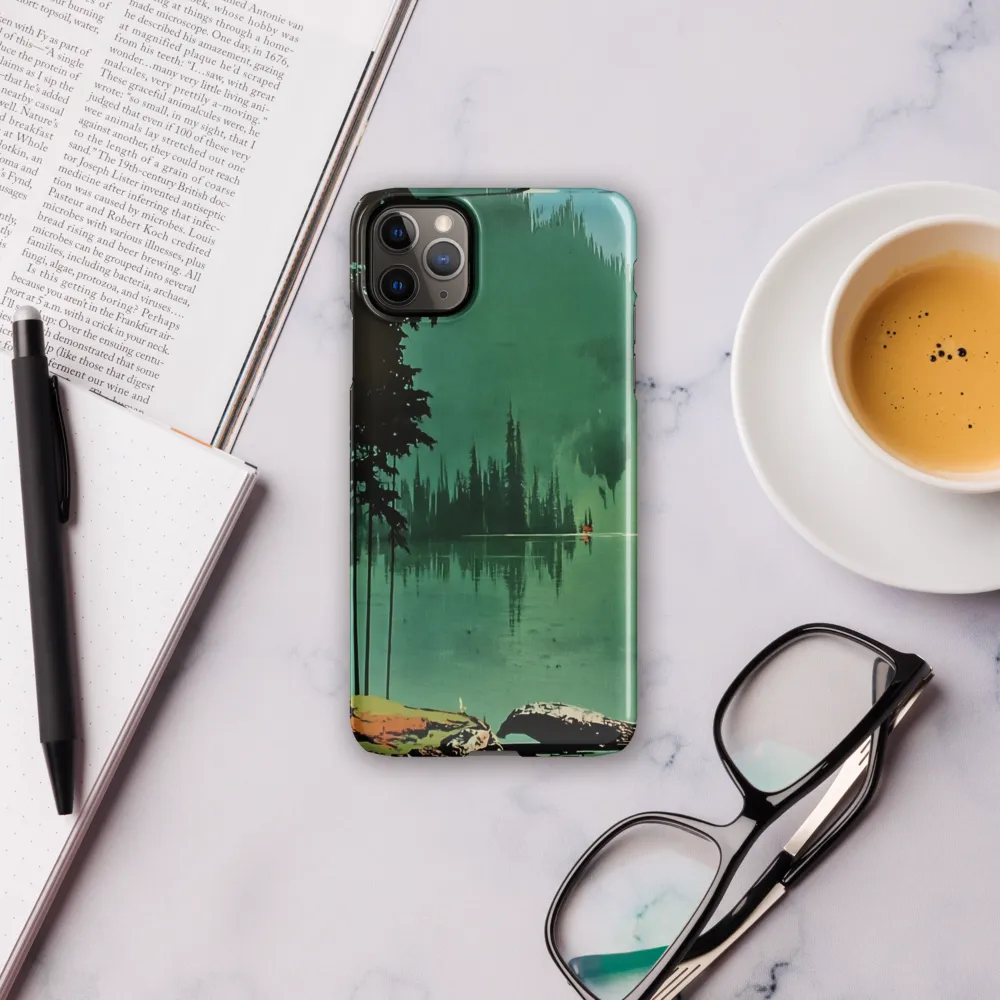 Serenity Reflected: A Tranquil Lake Scene | Phone Case |  11 Pro Max | Snap Case | Glossy