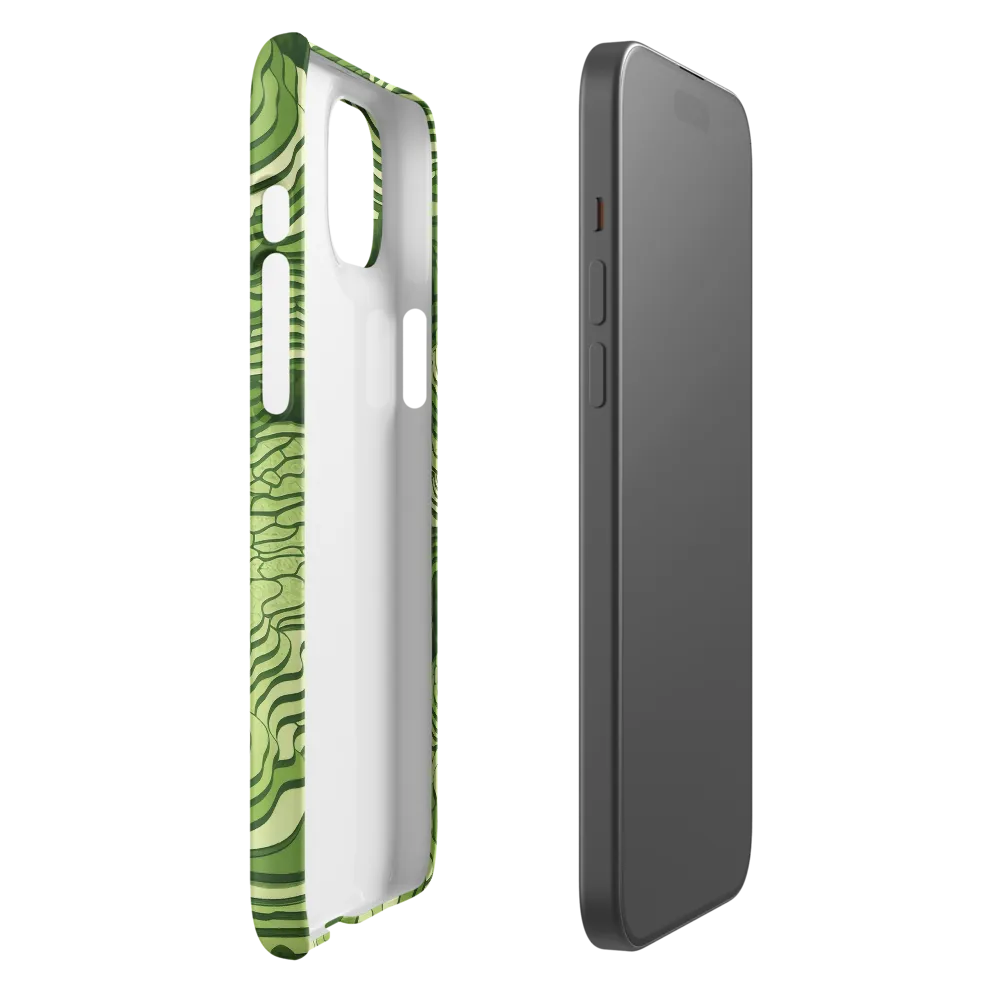Waves of Green: An Abstract Landscape | Phone Case |  15 Plus | Snap Case | Matte