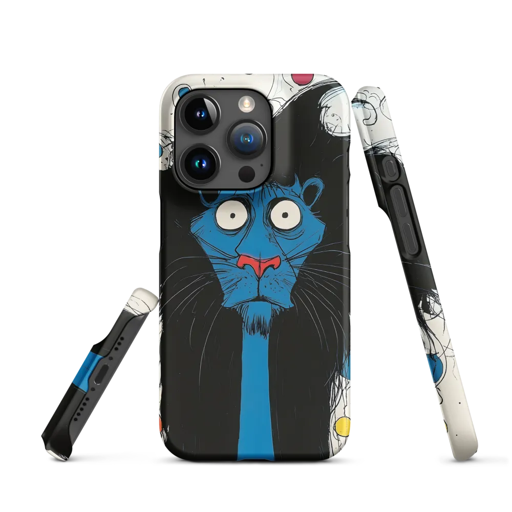 Whimsical Blue Lion