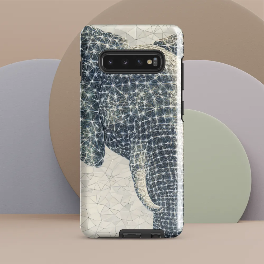 Ethereal Elegance: The Stylized Elephant | Phone Case |  S10 Plus | Tough Case | Glossy