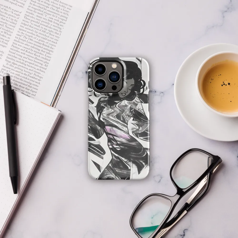 Fluid Grace: The Dance of Shadows | Phone Case |  13 Pro | Snap Case | Glossy