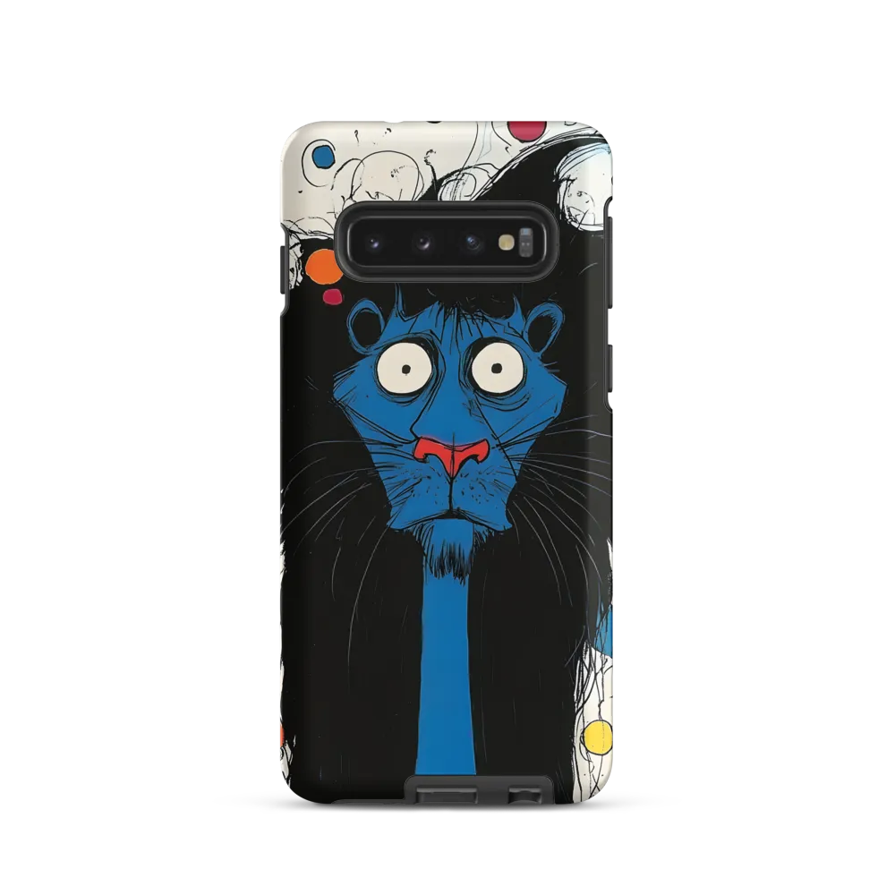 Whimsical Blue Lion