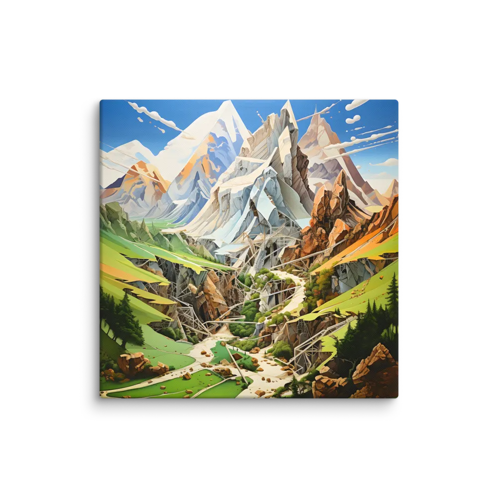 Geometric Symphony of Nature | Canvas | 37″×37″