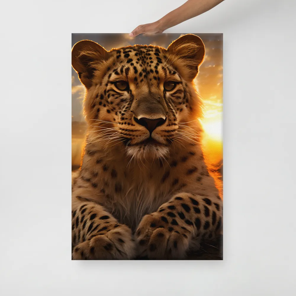 Regal Presence: The Leopard at Sunset