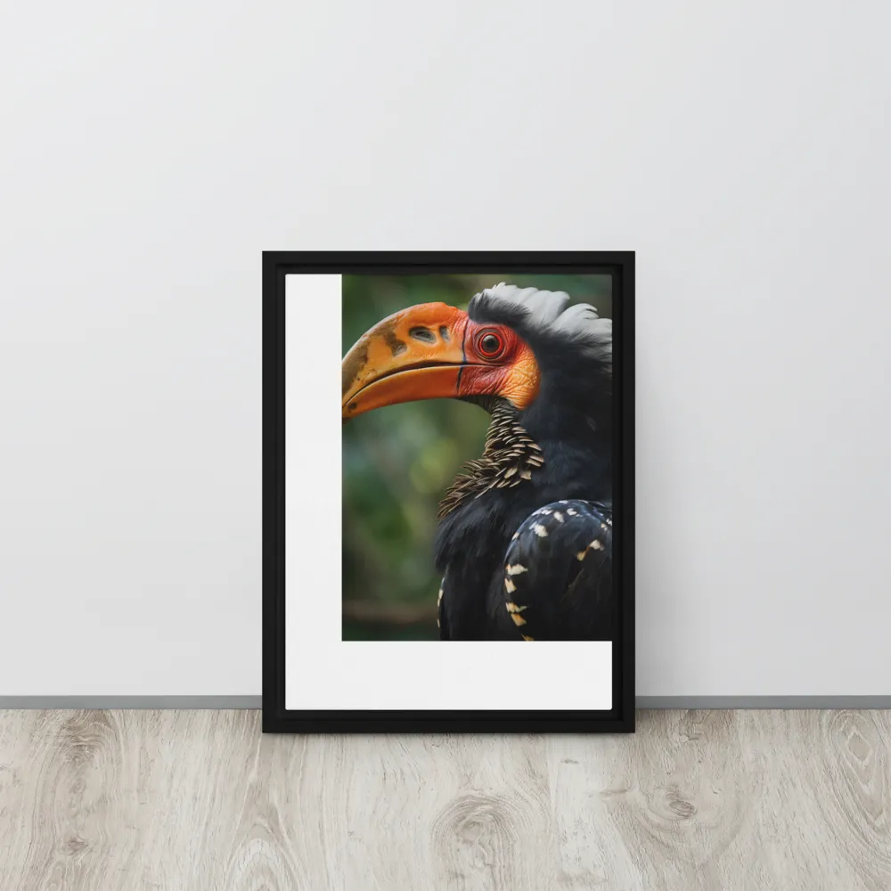 Majesty of the Hornbill | Canvas with Black Frame | 12″×16″