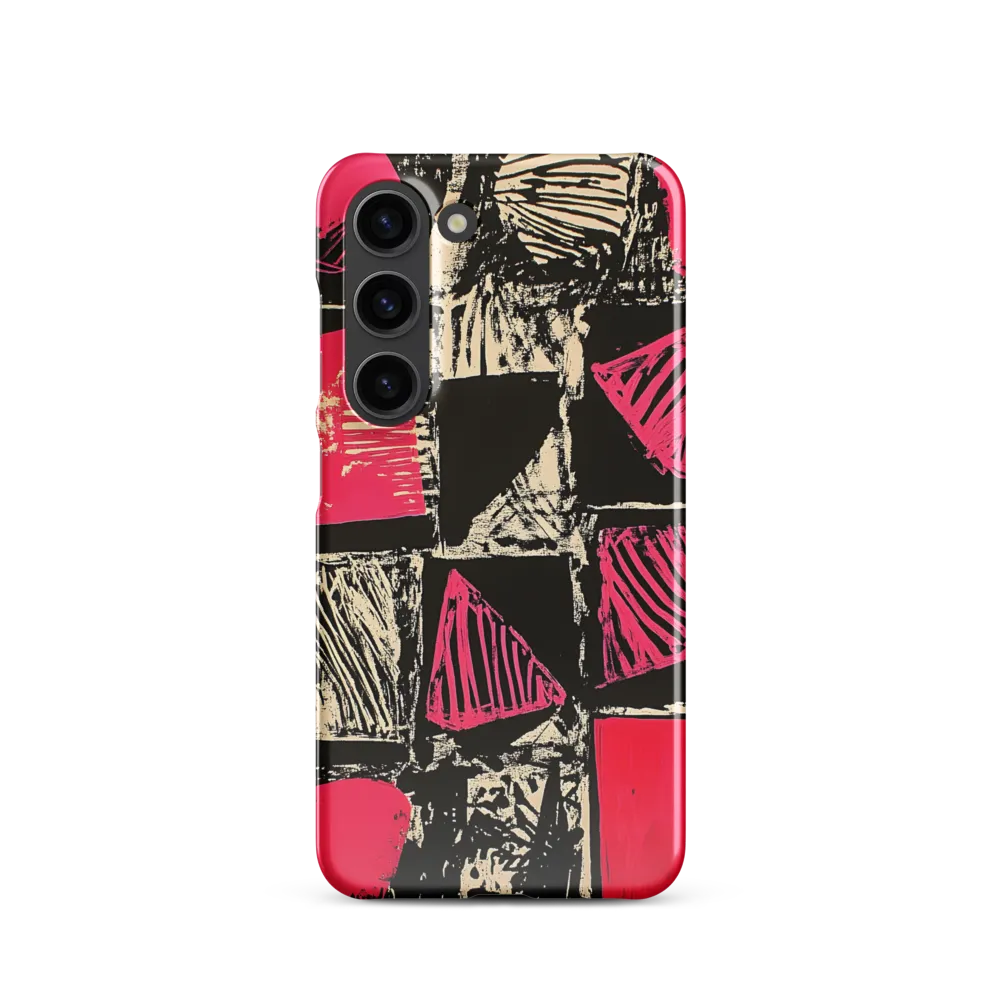 Geometric Symphony in Pink and Black