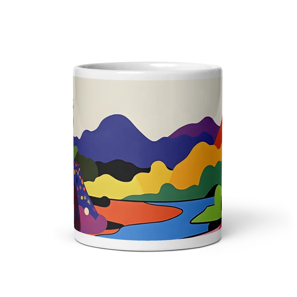 Whimsical Landscape in Color | Mug with White inside | 11 oz