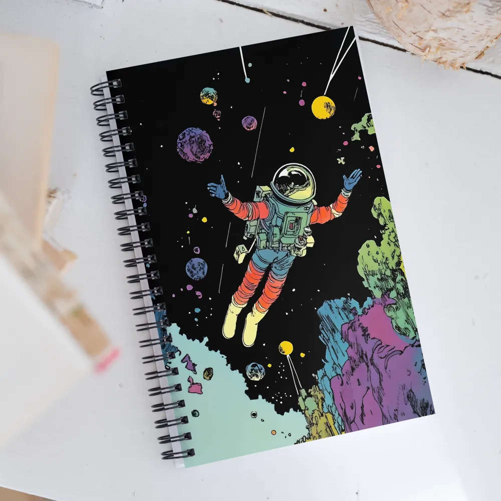 Celestial Voyage: The Astronaut's Journey | Spiral Notebook