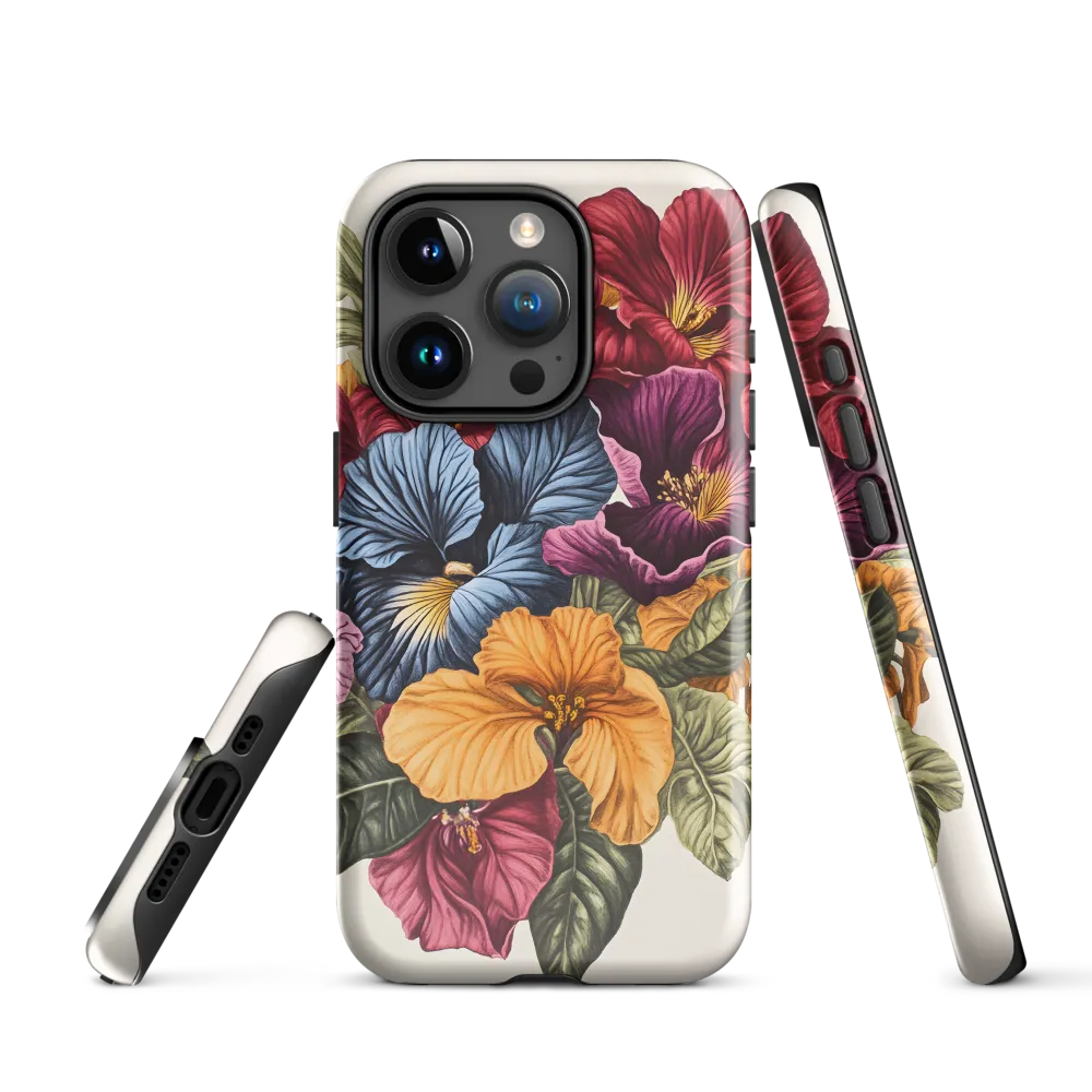 Floral Symphony in Color | Phone Case |  15 Pro | Tough Case | Glossy