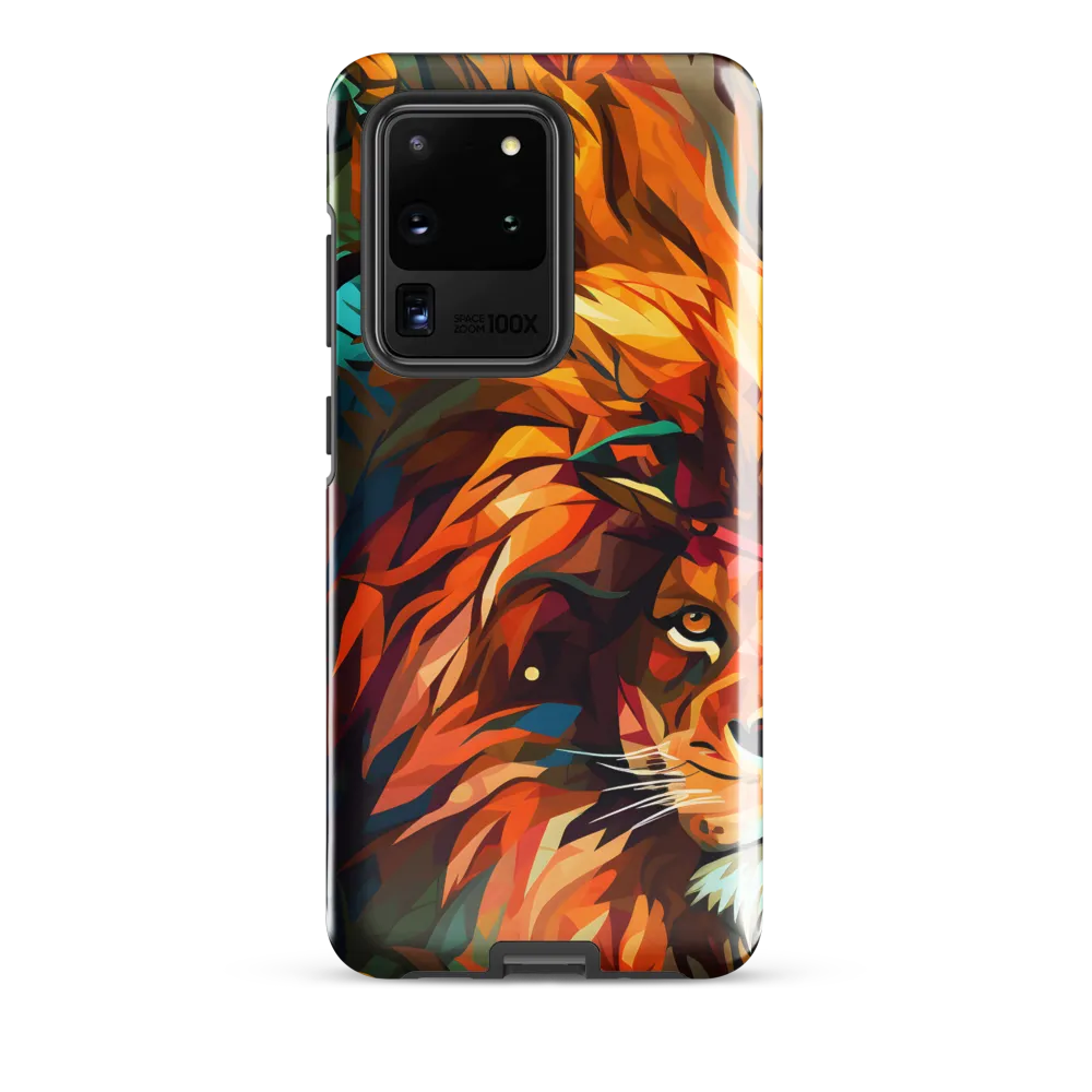 Majestic Gaze: The Polygonal Lion