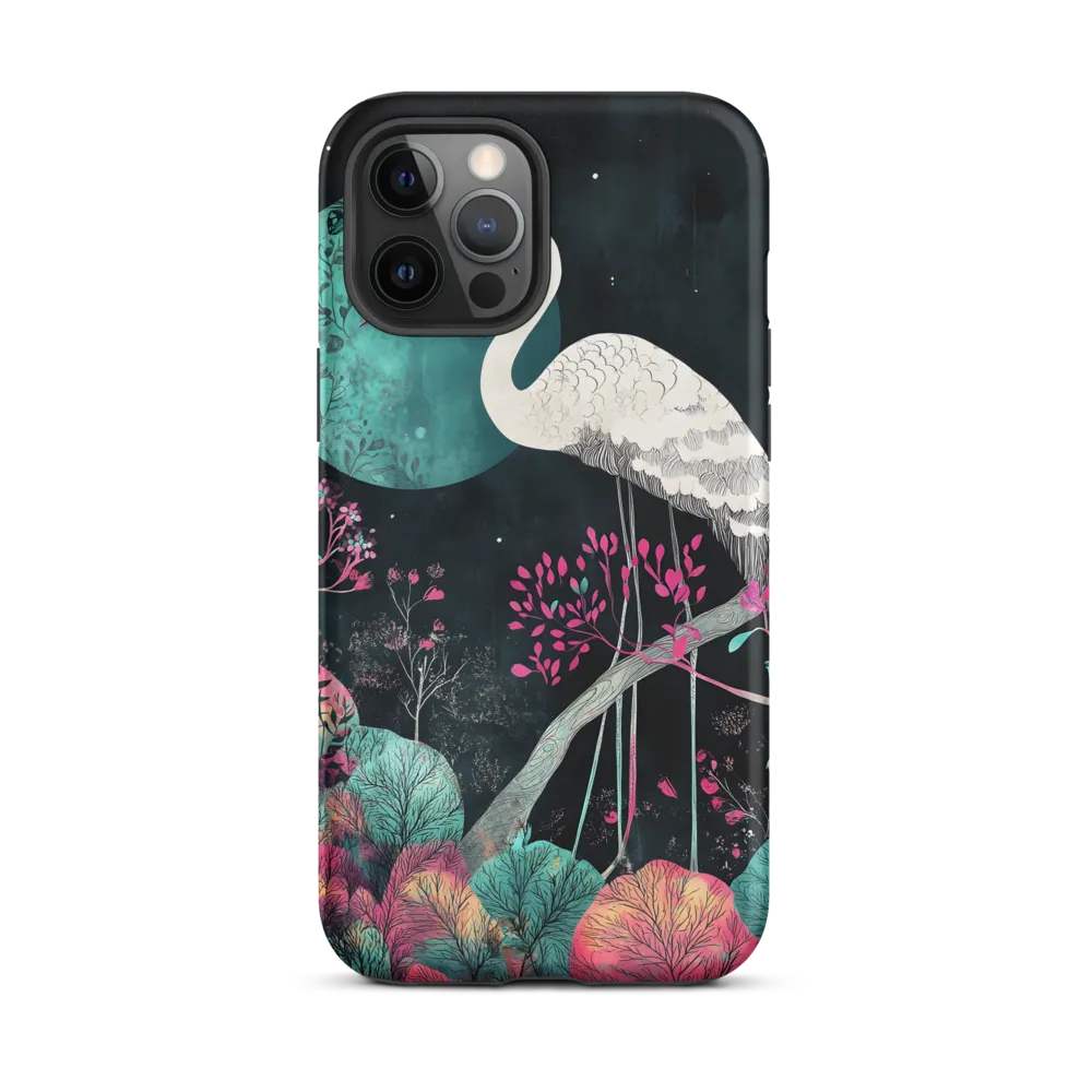 Ethereal Presence: Heron in a Floral Dreamscape
