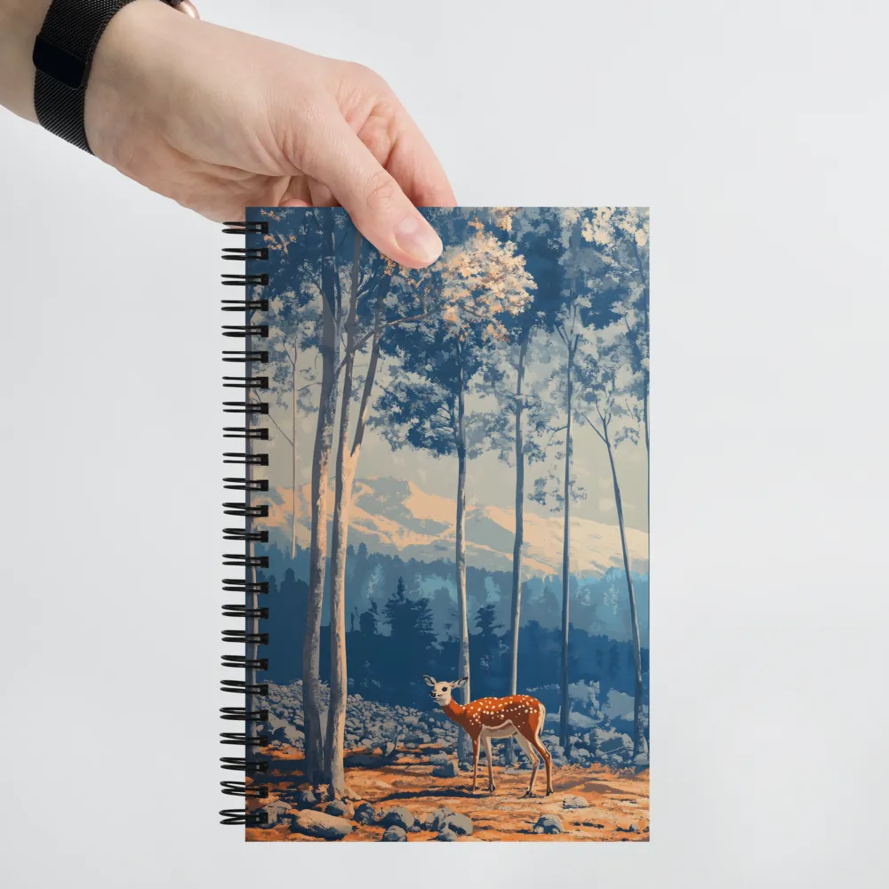 Whispers of the Forest: A Serene Encounter | Spiral Notebook