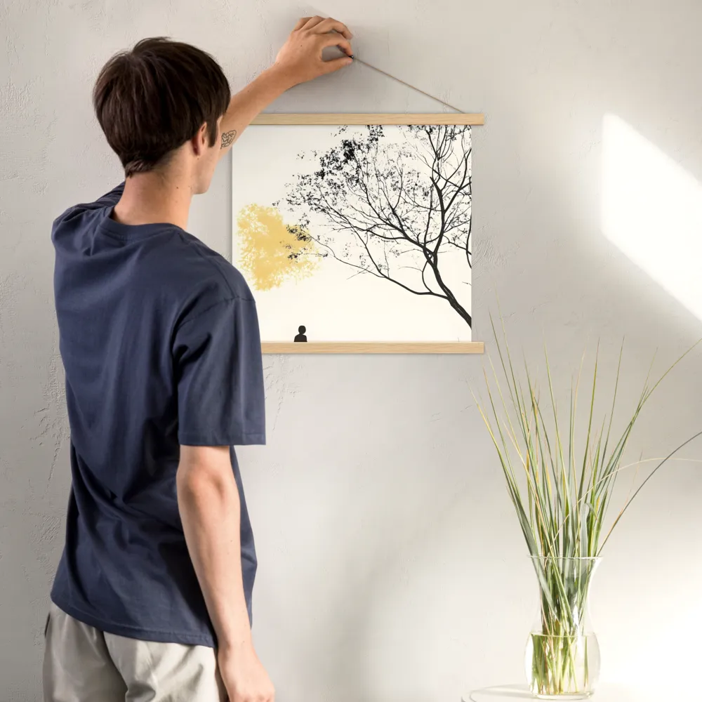 Whispers of Solitude | Poster With Oak Wood Hanger | 18″×18″