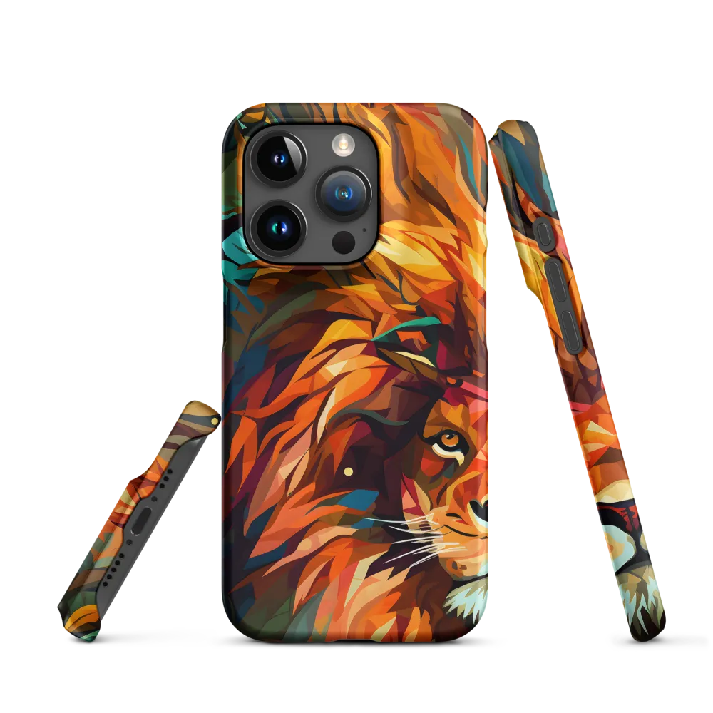 Majestic Gaze: The Polygonal Lion