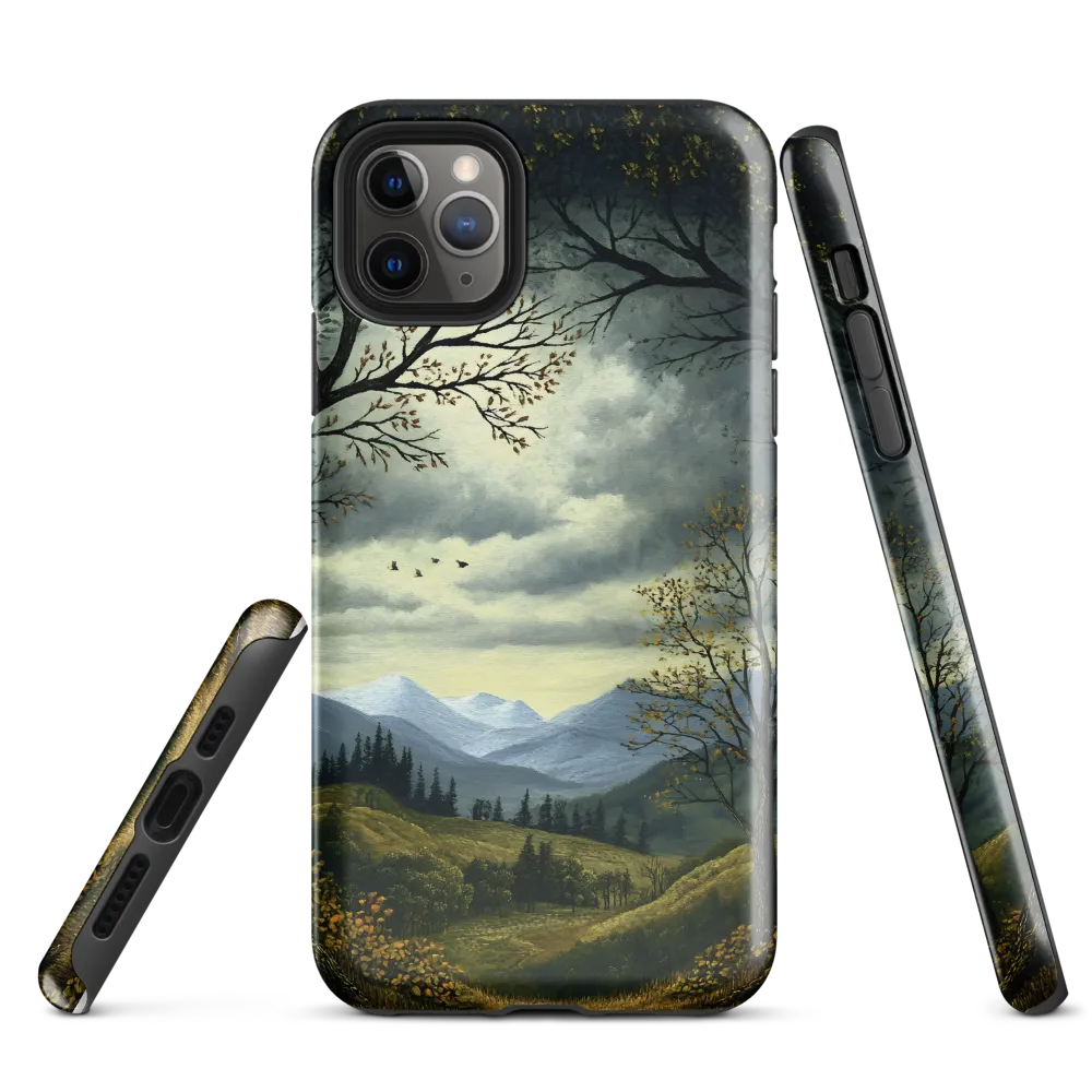 Nature's Embrace: A Tranquil Mountain Landscape | Phone Case |  11 Pro Max | Tough Case | Glossy