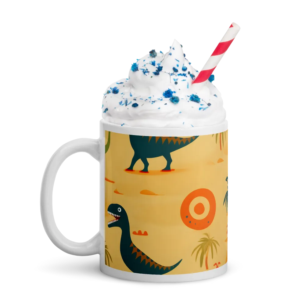 Dinosauria Delight: A Colorful Prehistoric Adventure | Mugs | Multiple Sizes & Colors