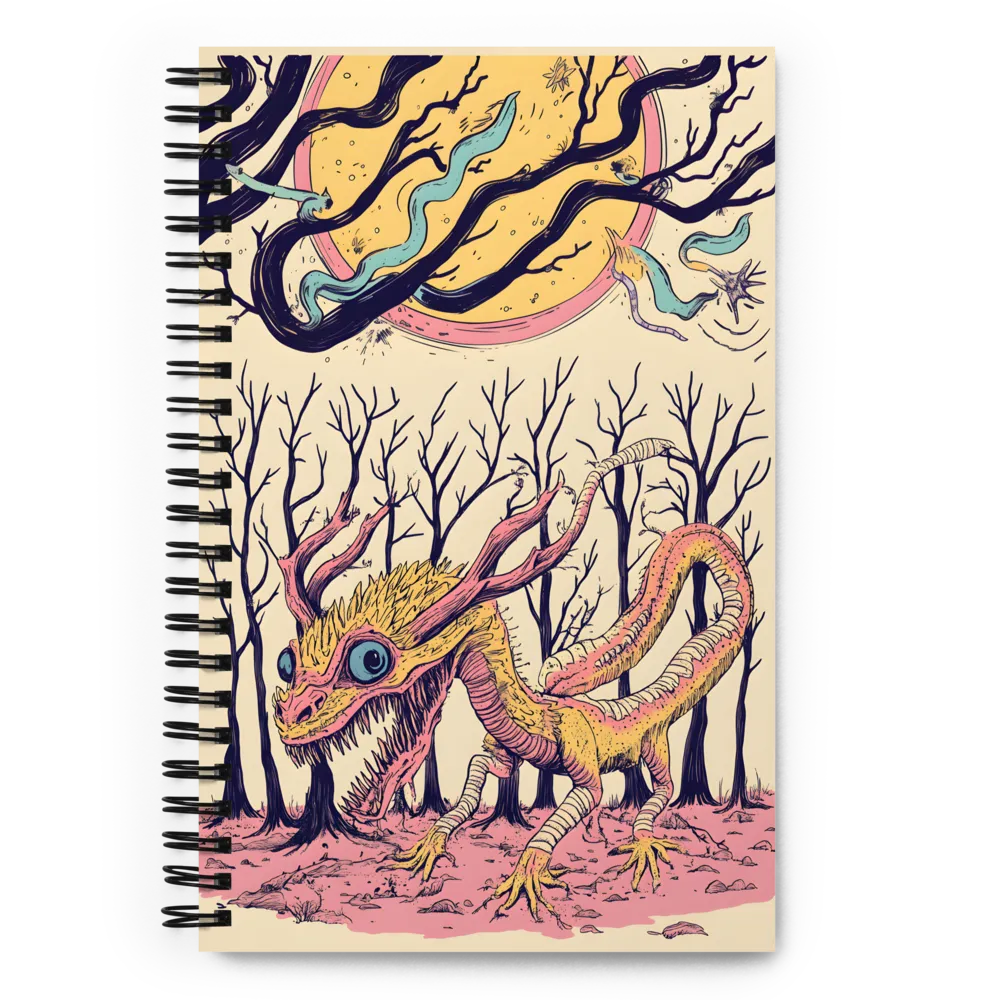 The Enigmatic Dragon of the Desolate Forest | Spiral Notebook