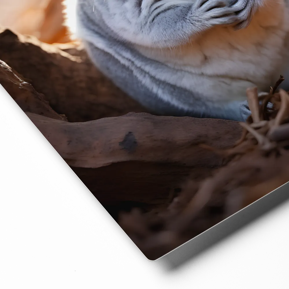 Gentle Whispers of Nature: The Chinchilla | Metal Print | 8″×10″