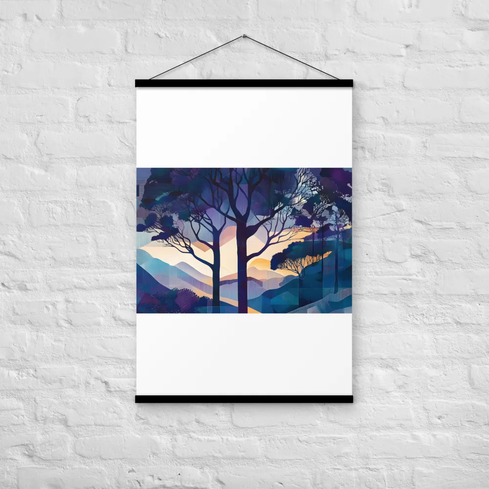 Tranquil Geometry: A Journey Through Color | Poster With Black Wood Hanger | 24″×36″
