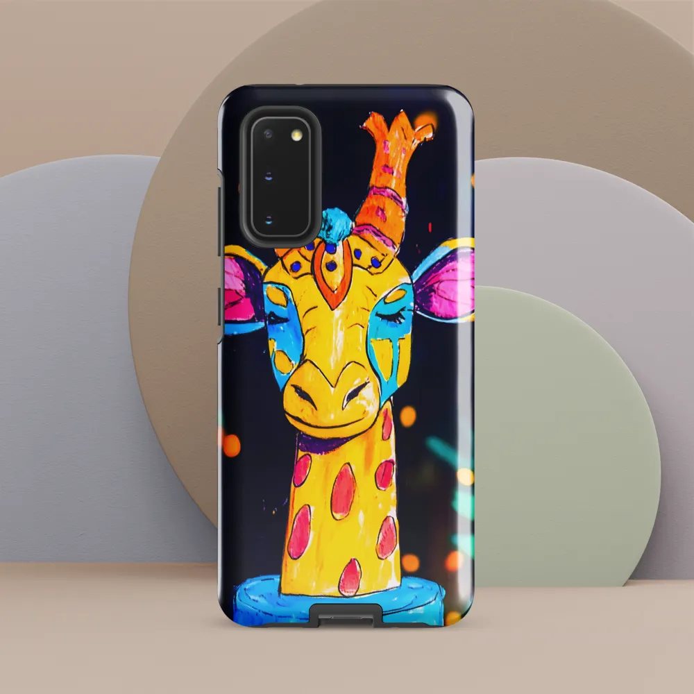 Whimsical Giraffe in Vibrant Colors