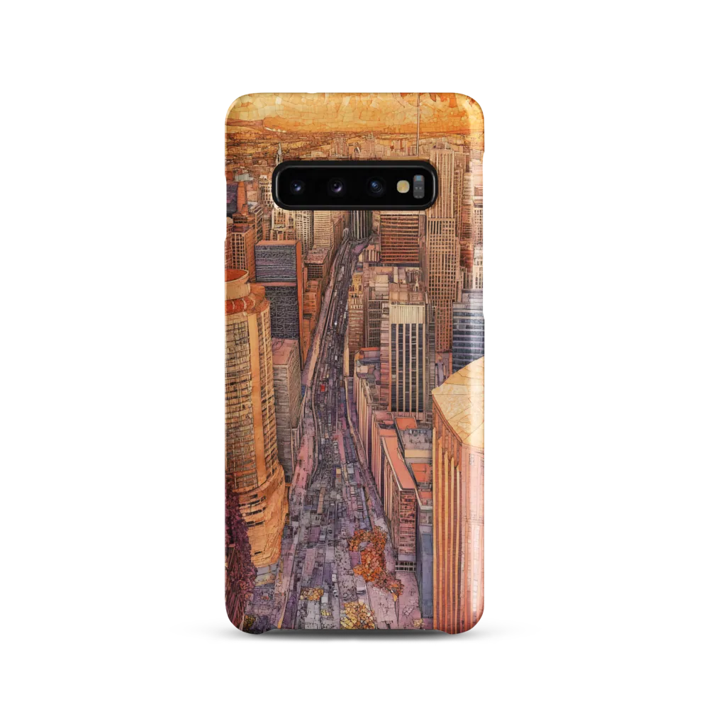 Mosaic Cityscape at Dusk