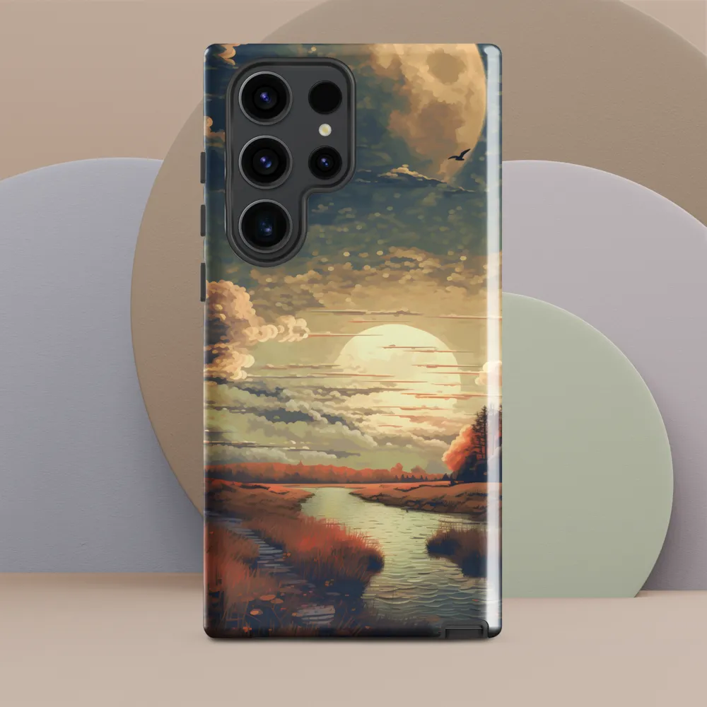 Whispers of Dusk: A Tranquil River Landscape
