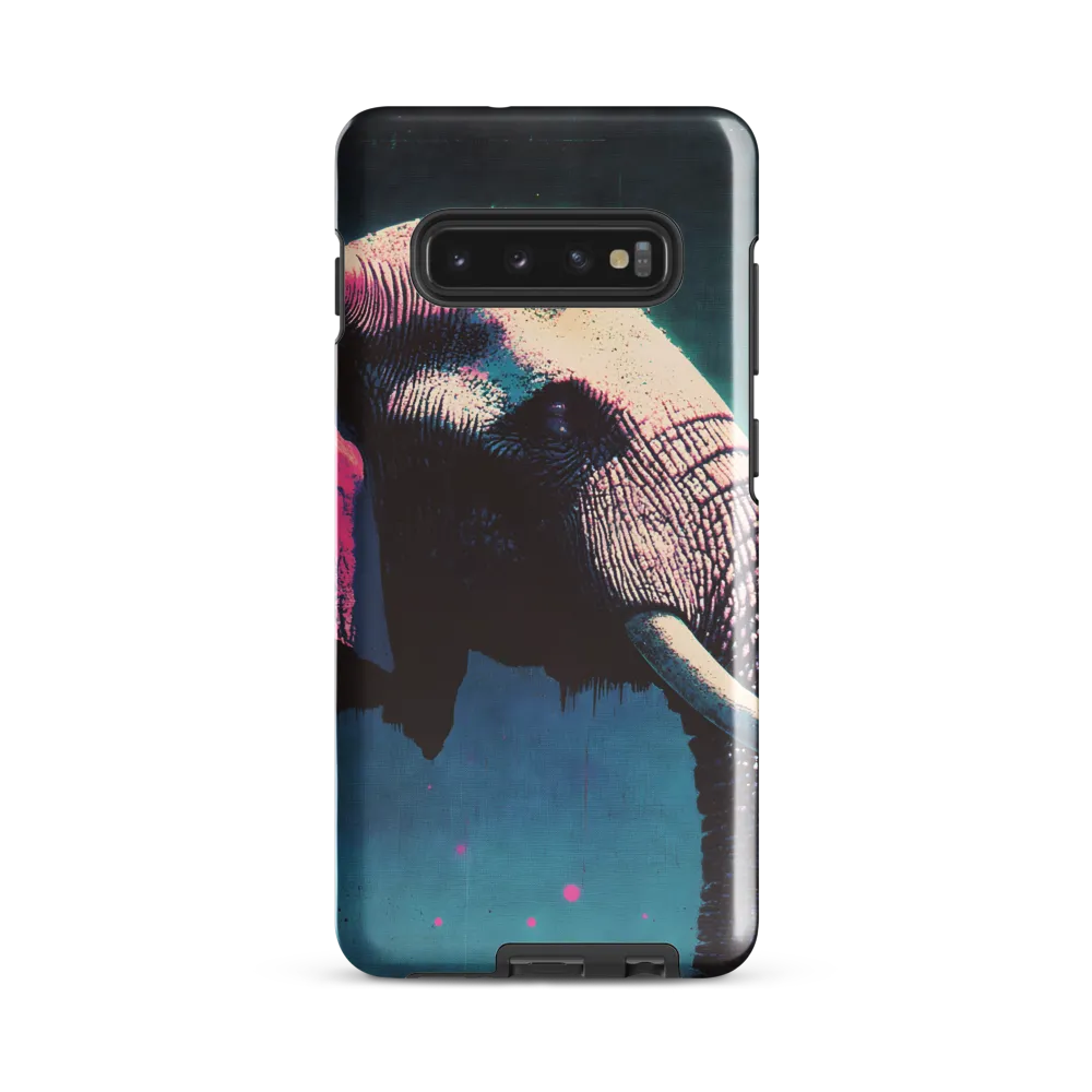 The Elephant in Neon | Phone Case |  S10 Plus | Tough Case | Glossy