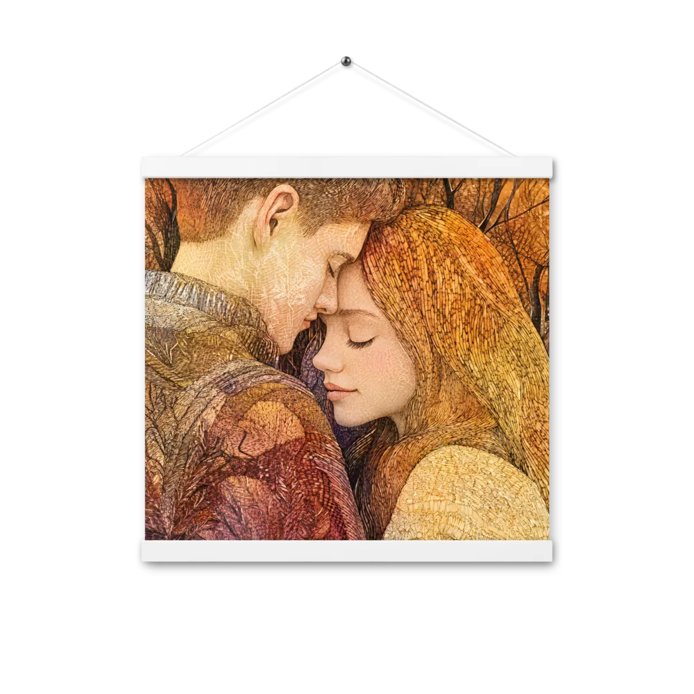 Embrace of Autumn | Poster With White Wood Hanger | 16″×16″