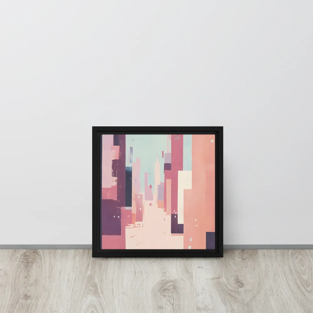 Tranquil Cityscape | Canvas with Black Frame | 12″×12″