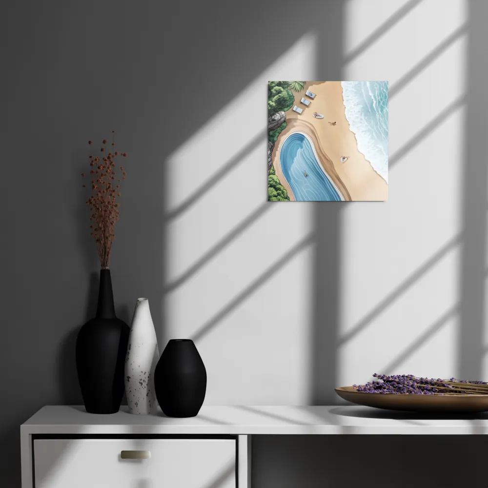 Serenity by the Shore | Metal Print | 12″×12″