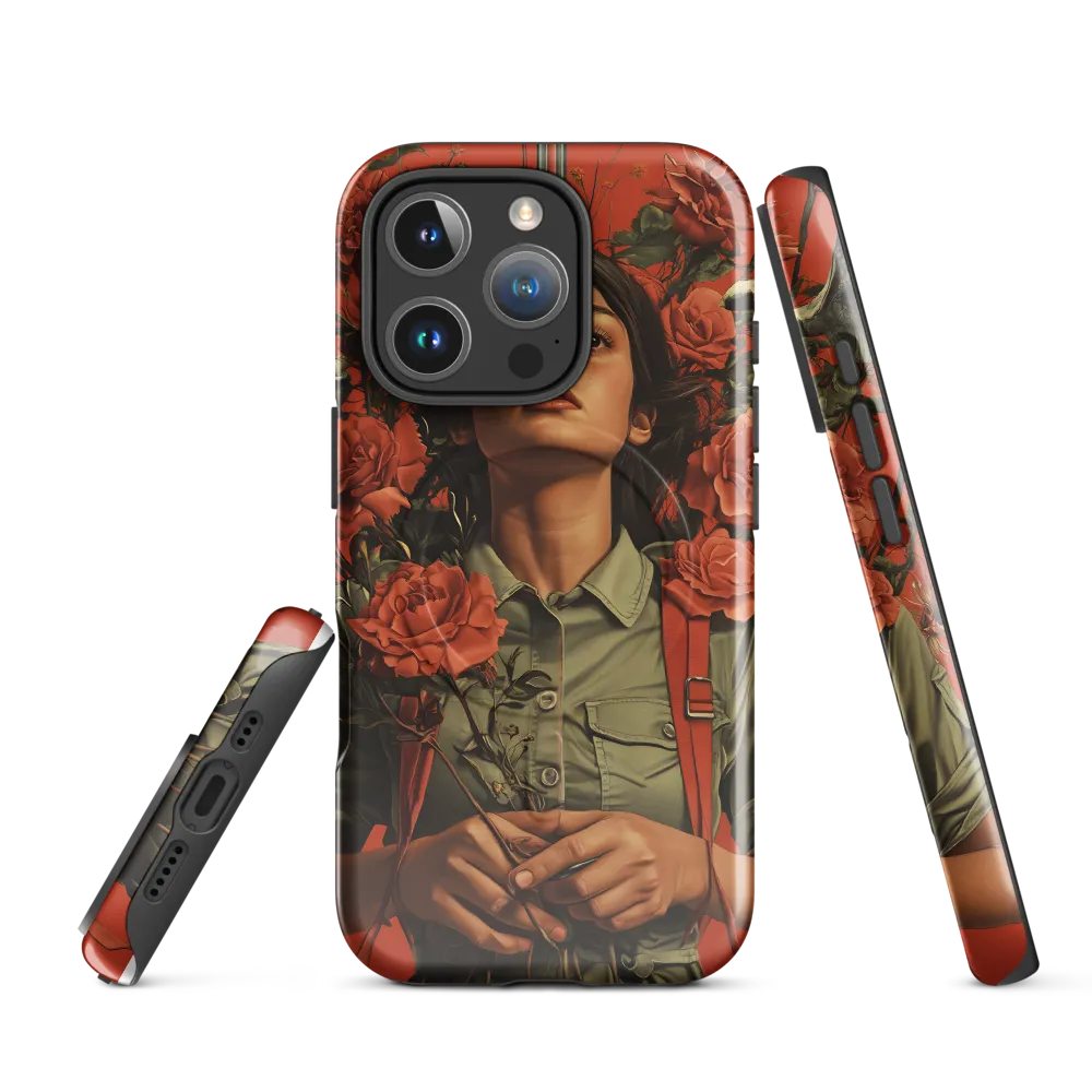 Harmony and Strength: A Portrait Among Roses