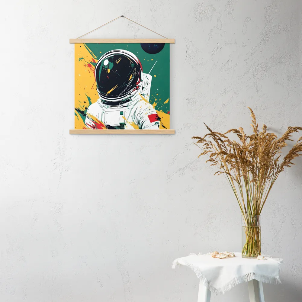 Galactic Explorer: A Modern Odyssey | Poster With Oak Wood Hanger | 18″×18″