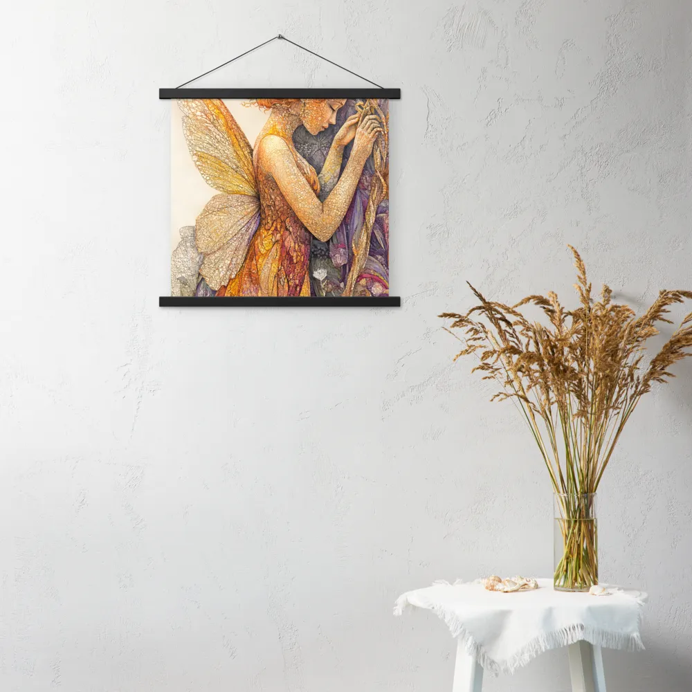 Whispers of the Frosted Meadow | Poster With Black Wood Hanger | 18″×18″