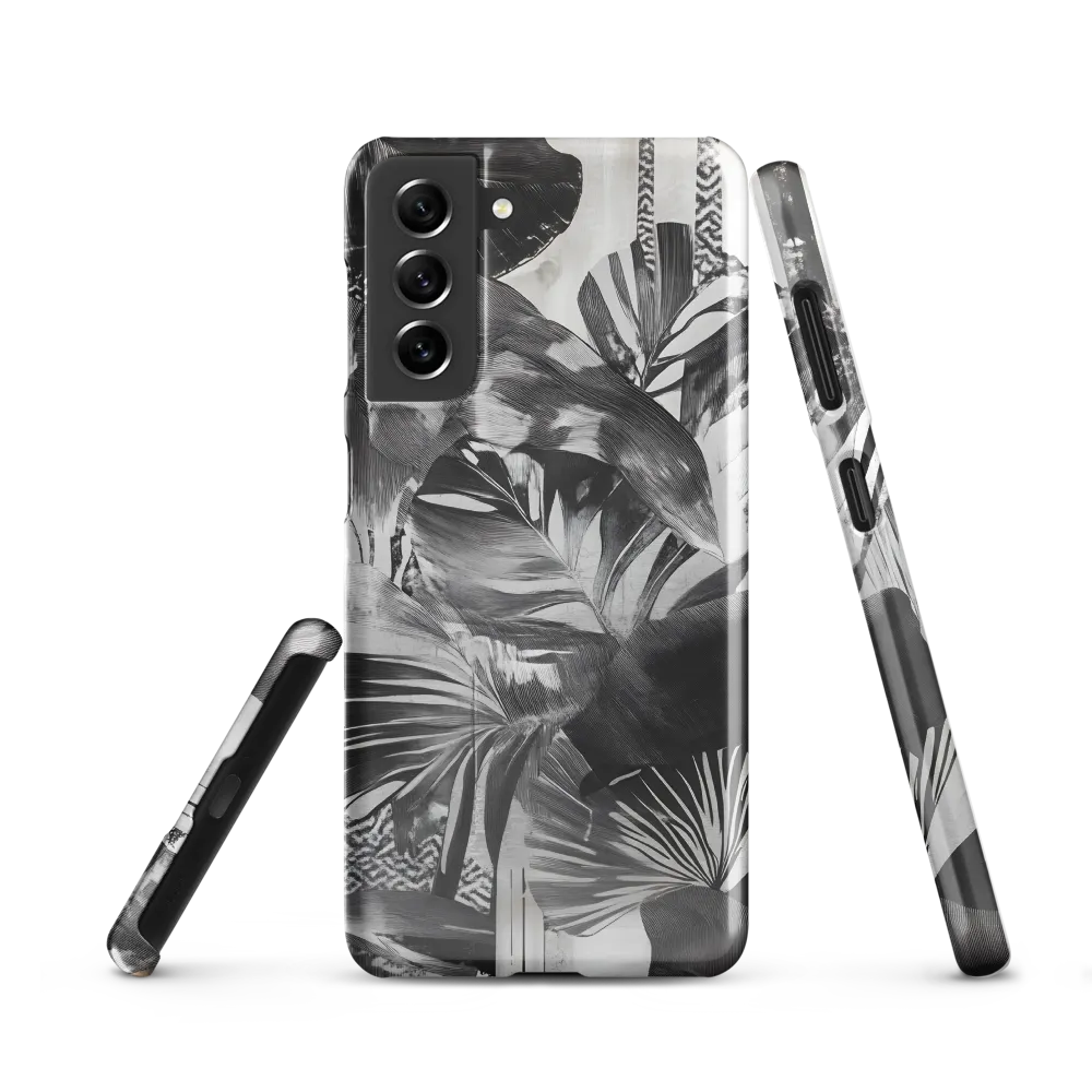 Monochrome Serenity in Tropical Foliage