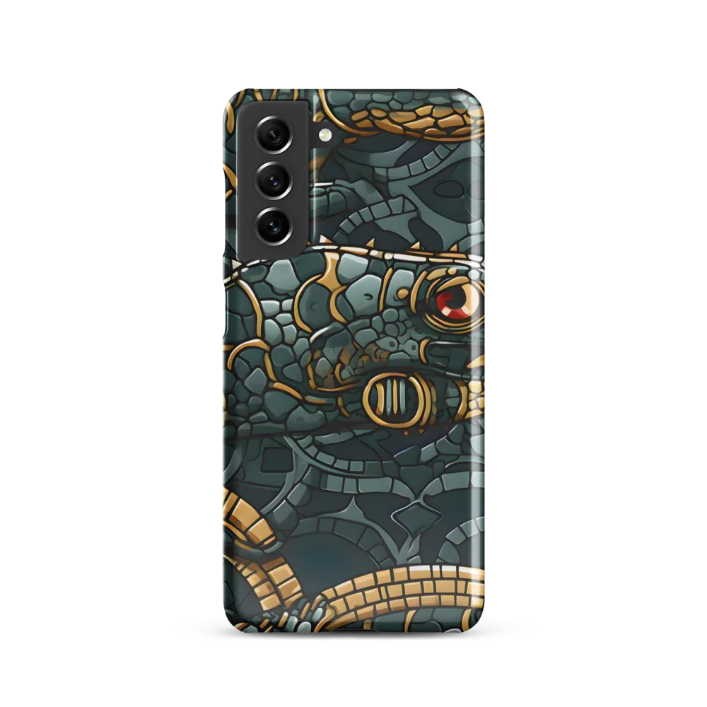 Reptilian Elegance: A Digital Art Nouveau Tapestry