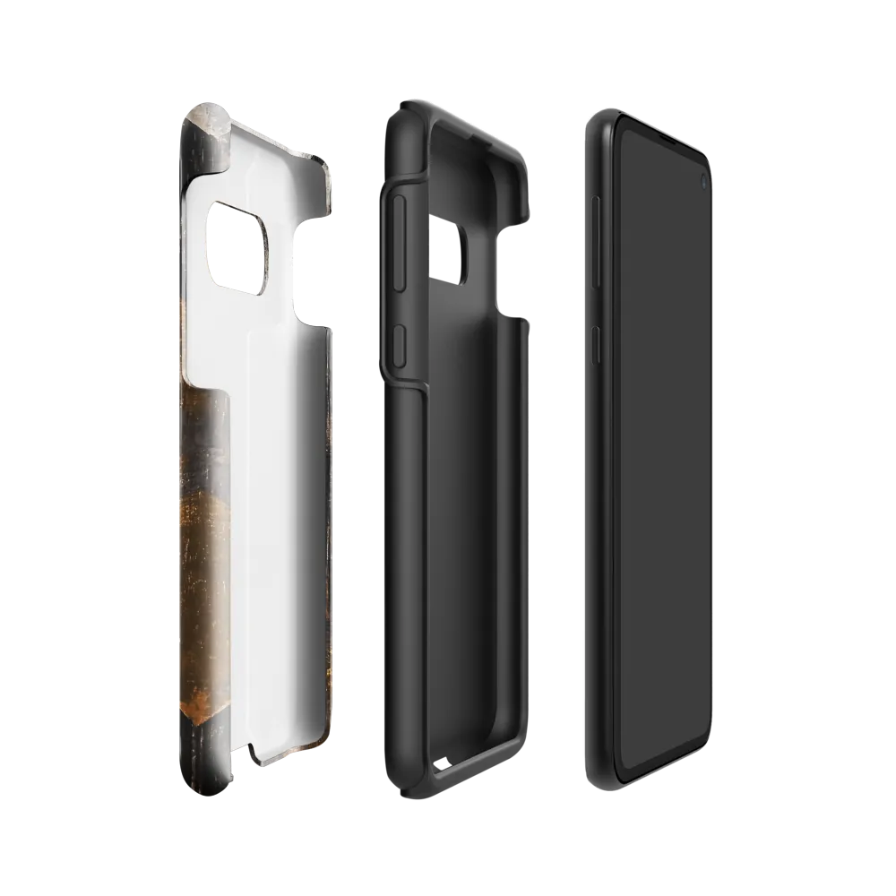 Geometric Harmony in Gold and Black | Phone Case |  S10e | Tough Case | Glossy