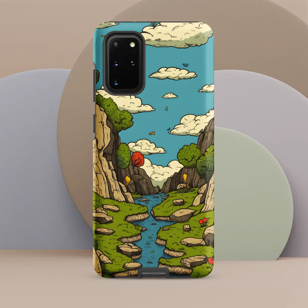 Whimsical Serenity: A Canyon Landscape