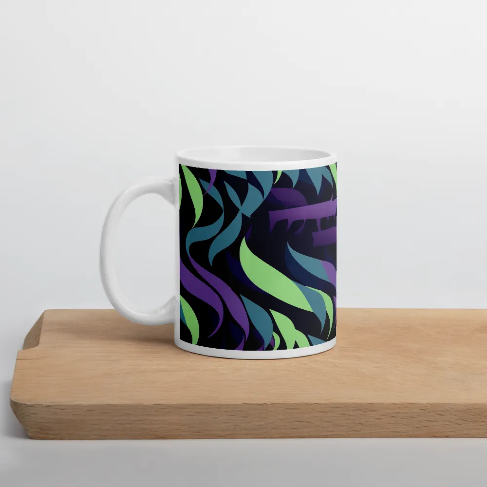 Fluid Waves of Color | Mug with White inside | 11 oz