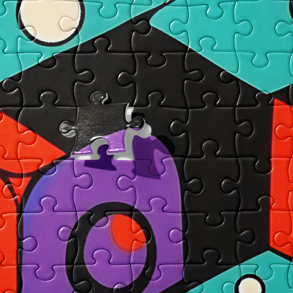 Vibrant Geometric Harmony | Jigsaw Puzzle | 252 pieces