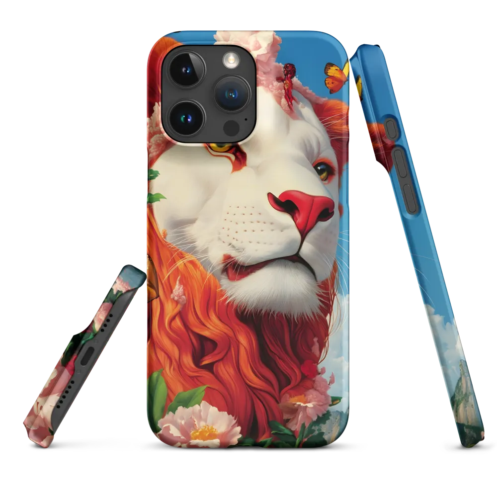 Majestic Lion Amidst Floral Splendor