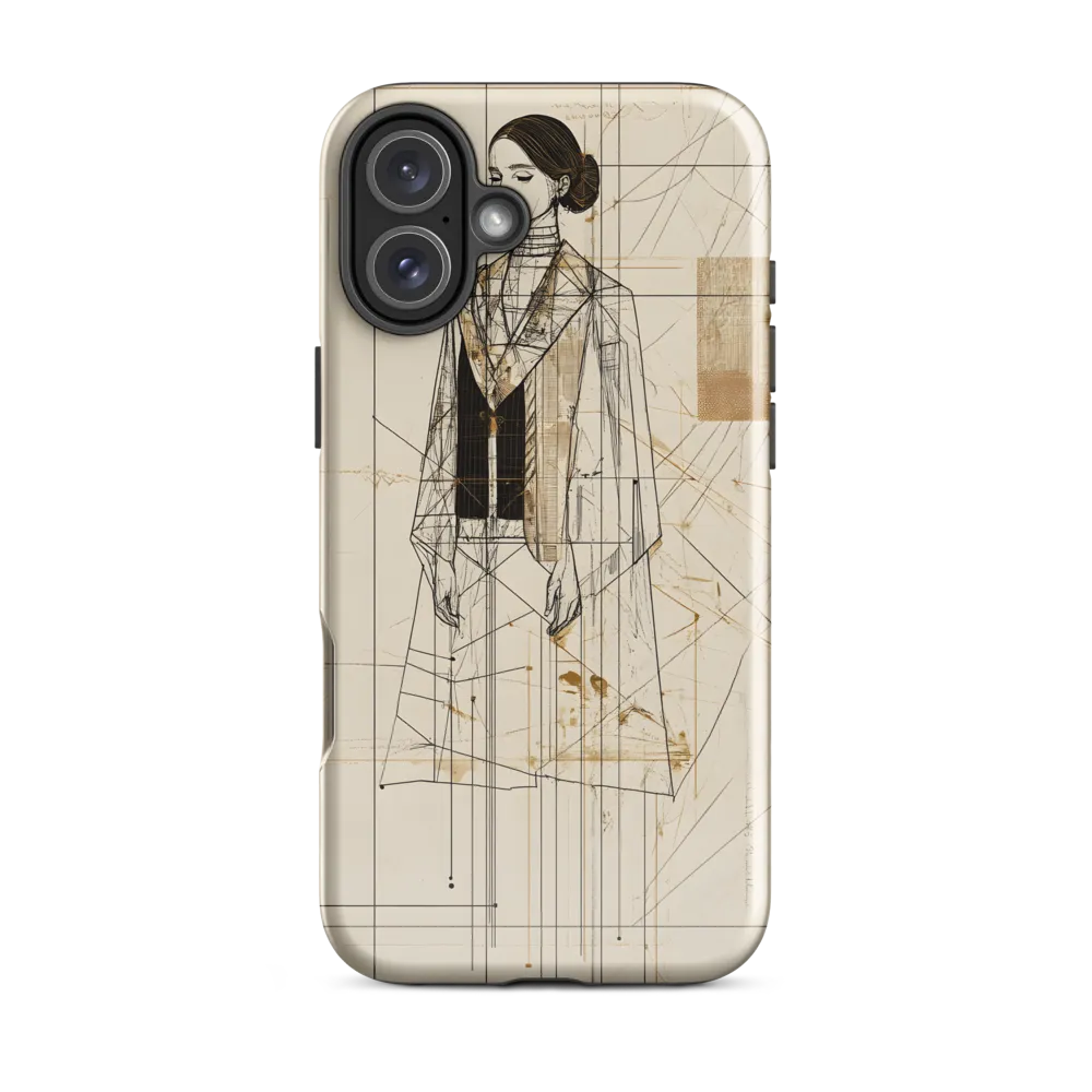 Elegance in Lines | Phone Case |  16 Plus | Tough Case | Glossy