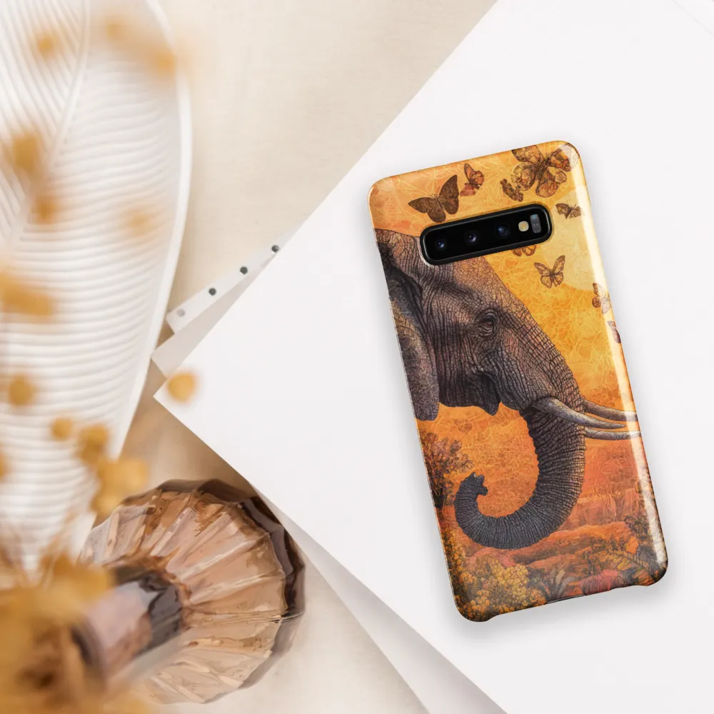 Whispers of the Wild: The Serene Elephant | Phone Case |  S10 Plus | Snap Case | Glossy