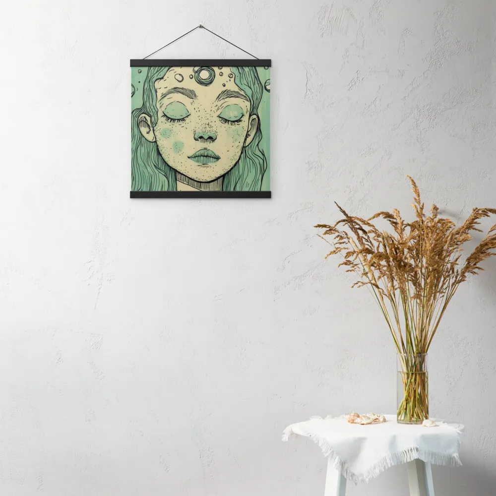 Beneath the Surface | Poster With Black Wood Hanger | 16″×16″