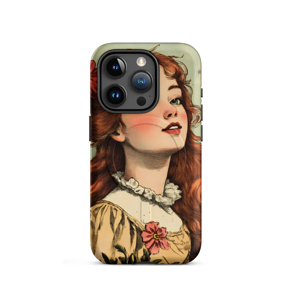 Whimsical Portrait of a Flower-Adorned Girl