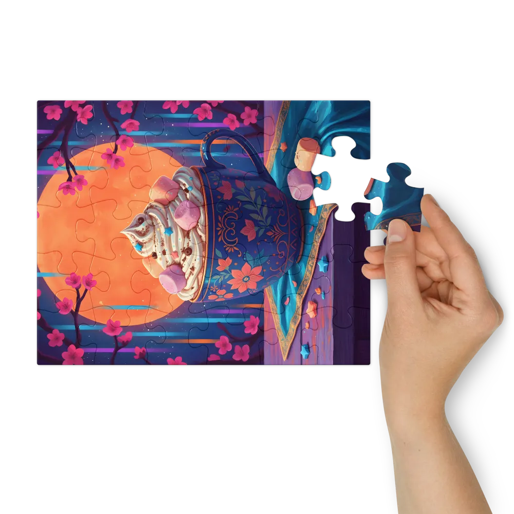 Moonlit Cocoa 
 Jigsaw Puzzle in Tin Box
