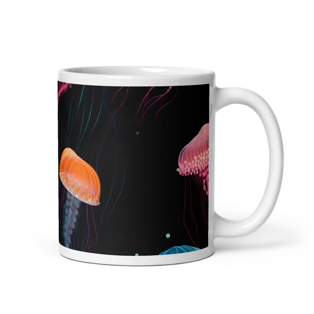 Ethereal Dance of Jellyfish | Mug with White inside | 11 oz